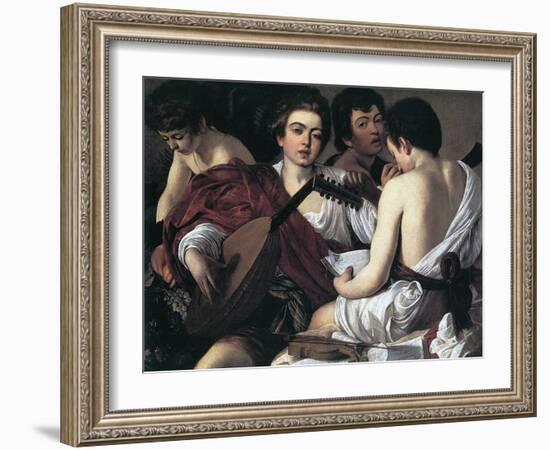 The Musicians, C1595-Caravaggio-Framed Giclee Print