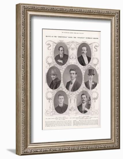 The Musicians on the Titanic-null-Framed Photographic Print