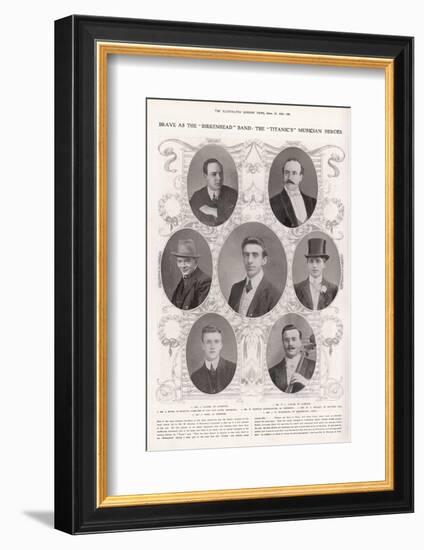 The Musicians on the Titanic-null-Framed Photographic Print