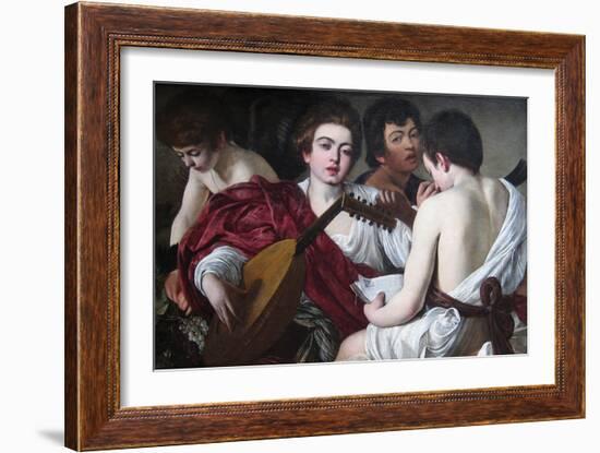 The Musicians-Caravaggio-Framed Art Print