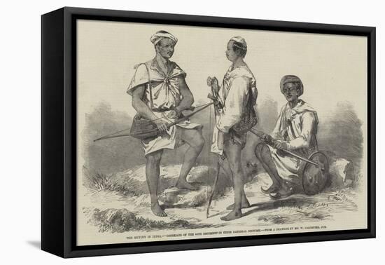 The Mutiny in India, Goorkahs of the 66th Regiment in their National Costume-William Carpenter-Framed Premier Image Canvas