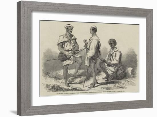The Mutiny in India, Goorkahs of the 66th Regiment in their National Costume-William Carpenter-Framed Giclee Print
