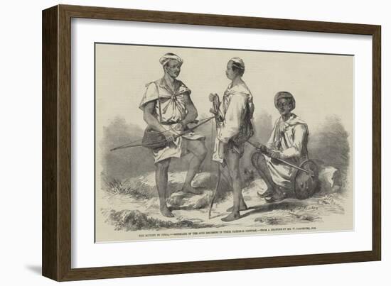 The Mutiny in India, Goorkahs of the 66th Regiment in their National Costume-William Carpenter-Framed Giclee Print