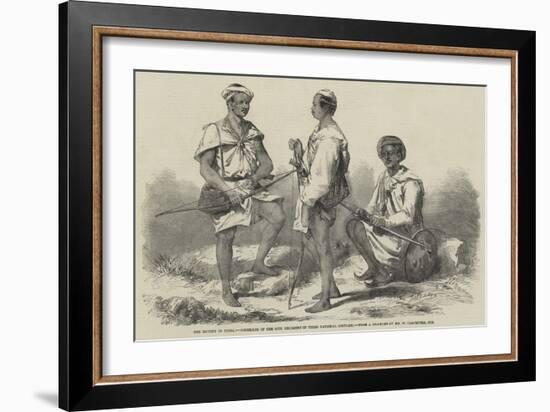 The Mutiny in India, Goorkahs of the 66th Regiment in their National Costume-William Carpenter-Framed Giclee Print