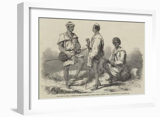 The Mutiny in India, Goorkahs of the 66th Regiment in their National Costume-William Carpenter-Framed Giclee Print