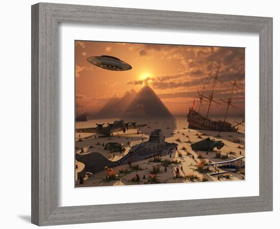 The Mysterious Bermuda Triangle Where Aircraft and Vessels Vanish-Stocktrek Images-Framed Photographic Print