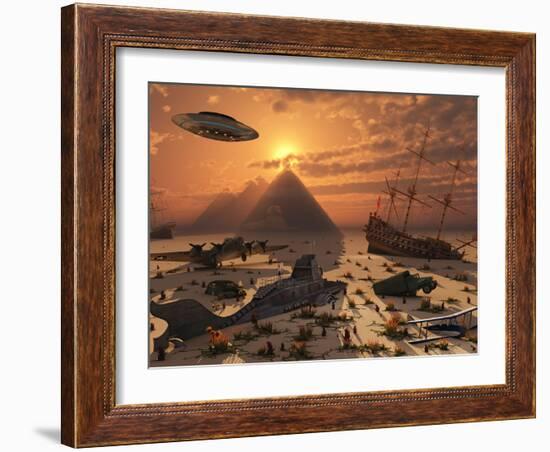 The Mysterious Bermuda Triangle Where Aircraft and Vessels Vanish-Stocktrek Images-Framed Photographic Print