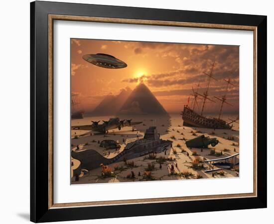 The Mysterious Bermuda Triangle Where Aircraft and Vessels Vanish-Stocktrek Images-Framed Photographic Print