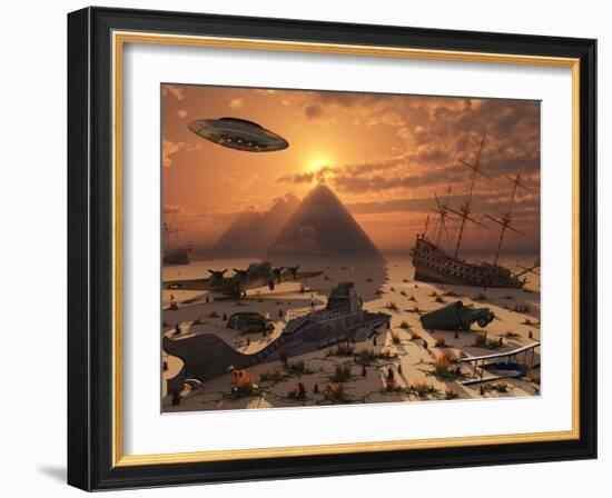 The Mysterious Bermuda Triangle Where Aircraft and Vessels Vanish-Stocktrek Images-Framed Photographic Print