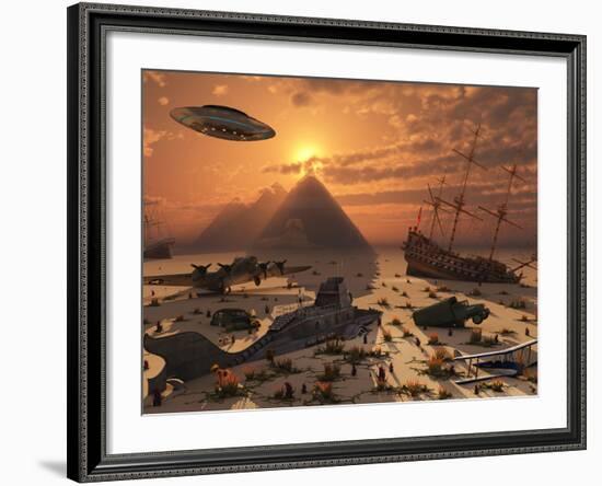 The Mysterious Bermuda Triangle Where Aircraft and Vessels Vanish-Stocktrek Images-Framed Photographic Print