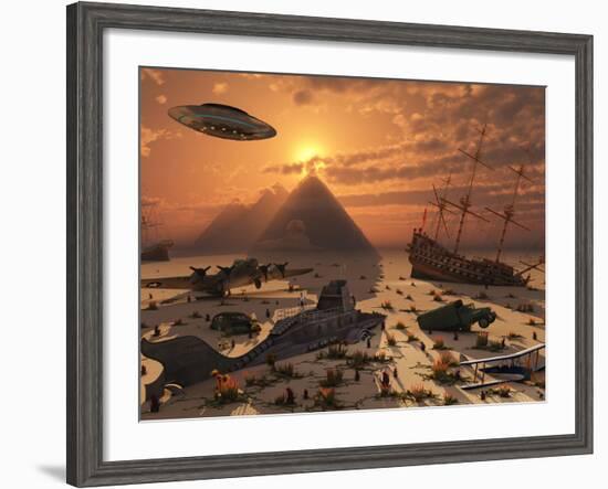 The Mysterious Bermuda Triangle Where Aircraft and Vessels Vanish-Stocktrek Images-Framed Photographic Print