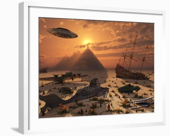 The Mysterious Bermuda Triangle Where Aircraft and Vessels Vanish-Stocktrek Images-Framed Photographic Print