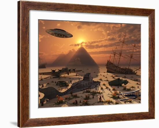 The Mysterious Bermuda Triangle Where Aircraft and Vessels Vanish-Stocktrek Images-Framed Photographic Print