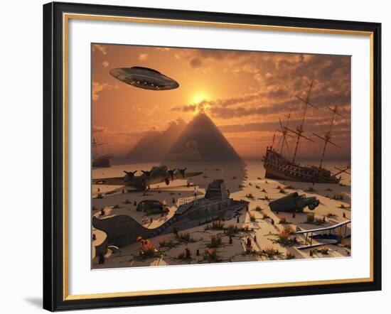 The Mysterious Bermuda Triangle Where Aircraft and Vessels Vanish-Stocktrek Images-Framed Photographic Print