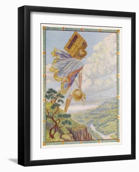 The Mysterious Box is Brought to Epimethus by Hermes-Patten Wilson-Framed Art Print