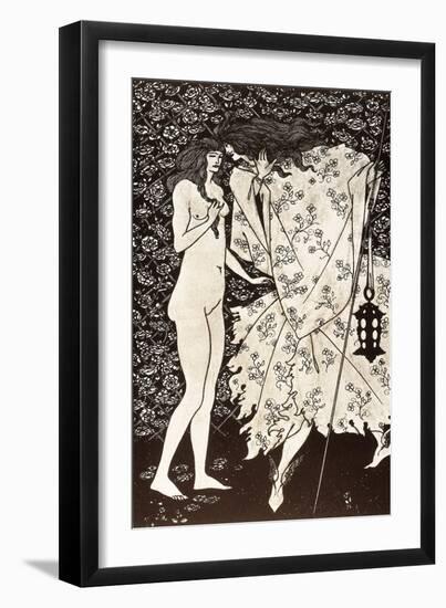 The Mysterious Rose Garden, 1895 (Lithograph)-Aubrey Beardsley-Framed Giclee Print