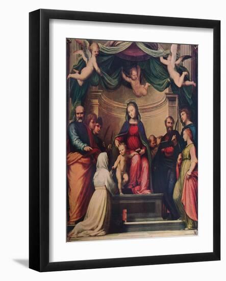 The Mystic Marriage of Saint Catherine of Siena, 1511, (1911)-Fra Bartolomeo-Framed Giclee Print