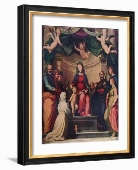 The Mystic Marriage of Saint Catherine of Siena, 1511, (1911)-Fra Bartolomeo-Framed Giclee Print