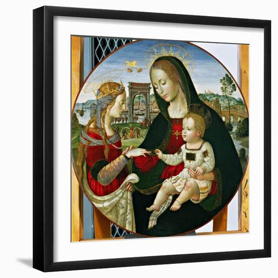 The Mystic Marriage of St. Catherine, 1502-03-Baldassarre Peruzzi-Framed Giclee Print