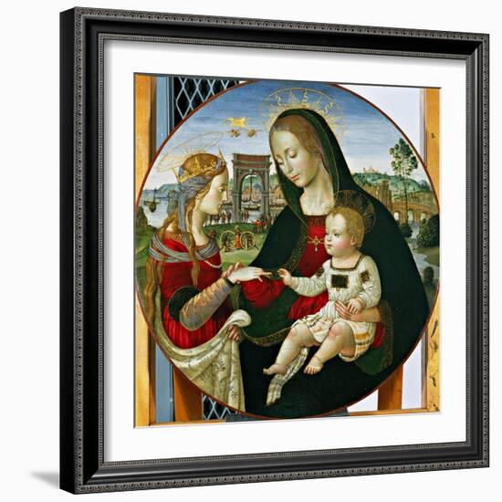 The Mystic Marriage of St. Catherine, 1502-03-Baldassarre Peruzzi-Framed Giclee Print