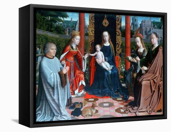 The Mystic Marriage of St Catherine, 1505-1510-Gerard David-Framed Premier Image Canvas