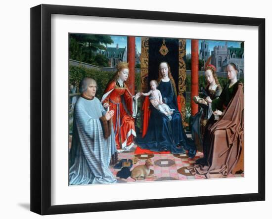 The Mystic Marriage of St Catherine, 1505-1510-Gerard David-Framed Giclee Print