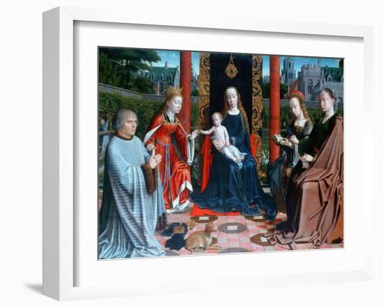 The Mystic Marriage of St Catherine, 1505-1510-Gerard David-Framed Giclee Print