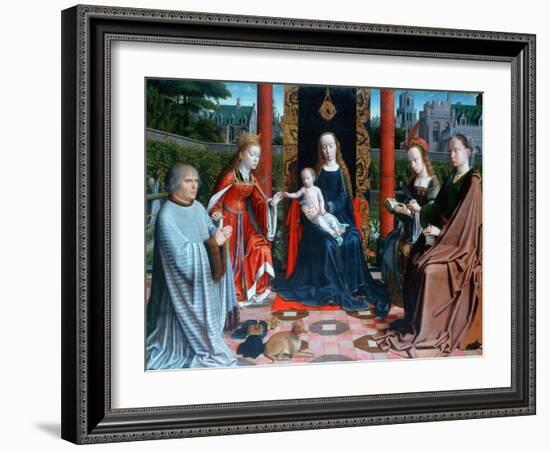 The Mystic Marriage of St Catherine, 1505-1510-Gerard David-Framed Giclee Print