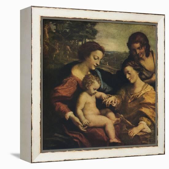 'The Mystic Marriage of St Catherine', 1526-1527-Correggio-Framed Premier Image Canvas