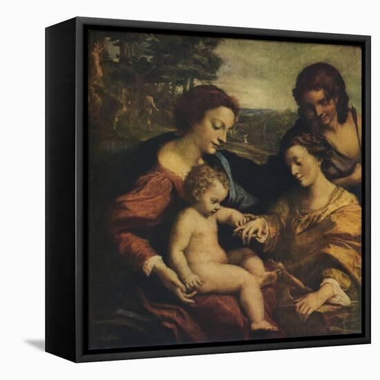 'The Mystic Marriage of St Catherine', 1526-1527-Correggio-Framed Premier Image Canvas