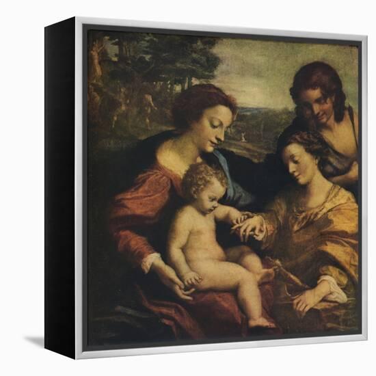 'The Mystic Marriage of St Catherine', 1526-1527-Correggio-Framed Premier Image Canvas