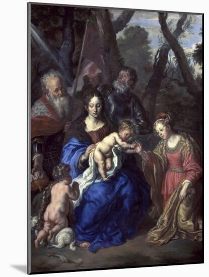 The Mystic Marriage of St. Catherine, with St. Leopold and St. William, 1647-Joachim Von Sandrart-Mounted Giclee Print