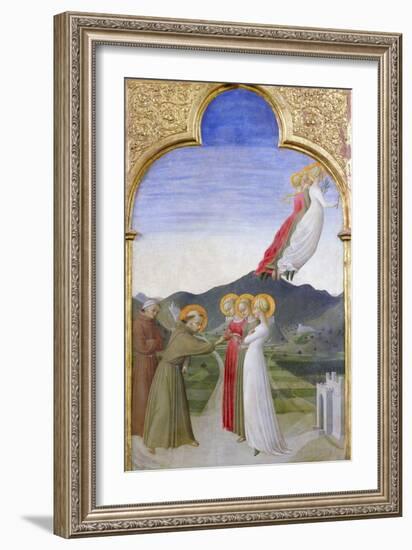 The Mystic Marriage of St. Francis of Assisi-Sassetta-Framed Giclee Print