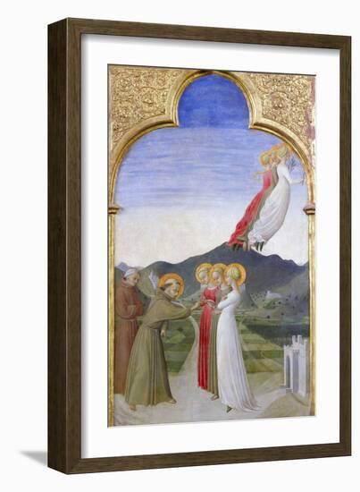 The Mystic Marriage of St. Francis of Assisi-Sassetta-Framed Giclee Print