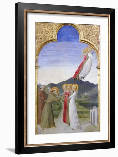 The Mystic Marriage of St. Francis of Assisi-Sassetta-Framed Giclee Print