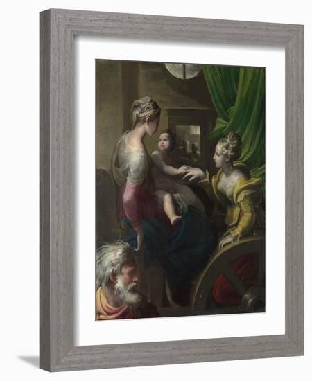 The Mystical Marriage of Saint Catherine, C. 1527-1530-Parmigianino-Framed Giclee Print