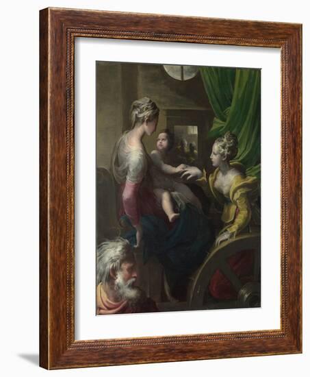 The Mystical Marriage of Saint Catherine, C. 1527-1530-Parmigianino-Framed Giclee Print