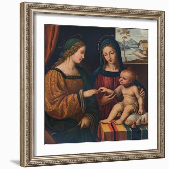 The Mystical Marriage of Saint Catherine, c1520, (1911)-Bernardino Luini-Framed Giclee Print