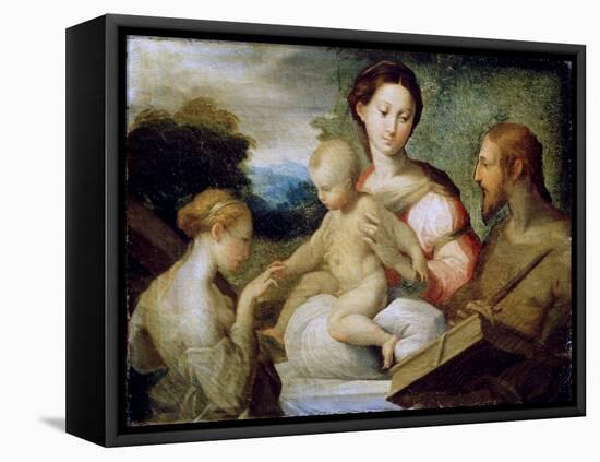 The Mystical Marriage of Saint Catherine, Late 1520S-Parmigianino-Framed Premier Image Canvas