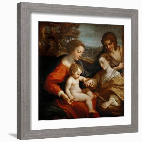 The Mystical Marriage of Saint Catherine-Correggio-Framed Giclee Print