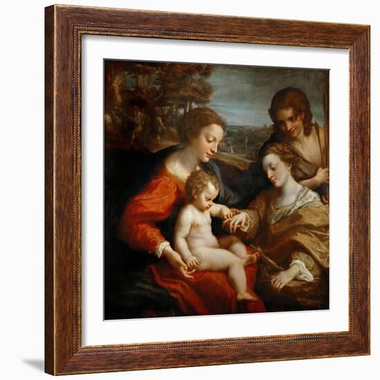 The Mystical Marriage of Saint Catherine-Correggio-Framed Giclee Print