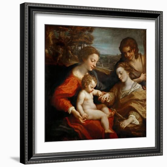 The Mystical Marriage of Saint Catherine-Correggio-Framed Giclee Print