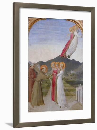 The Mystical Marriage of St. Francis of Assisi, 1444-Sassetta-Framed Giclee Print
