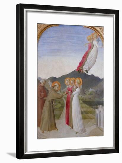 The Mystical Marriage of St. Francis of Assisi, 1444-Sassetta-Framed Giclee Print