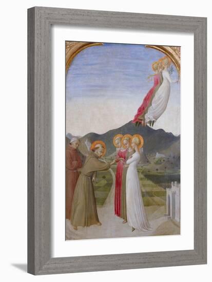 The Mystical Marriage of St. Francis of Assisi, 1444-Sassetta-Framed Giclee Print
