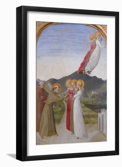 The Mystical Marriage of St. Francis of Assisi, 1444-Sassetta-Framed Giclee Print