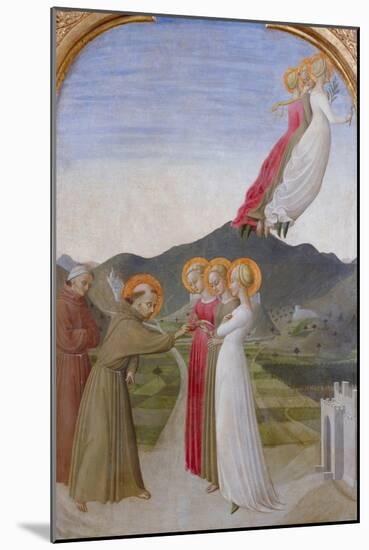 The Mystical Marriage of St. Francis of Assisi, 1444-Sassetta-Mounted Giclee Print