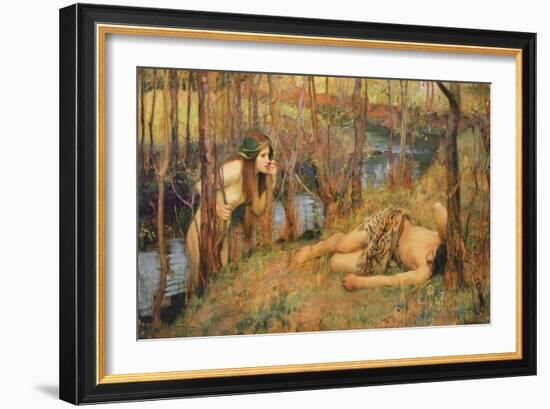 The Naiad, 1893 (Hylas with a Nymph)-John William Waterhouse-Framed Giclee Print