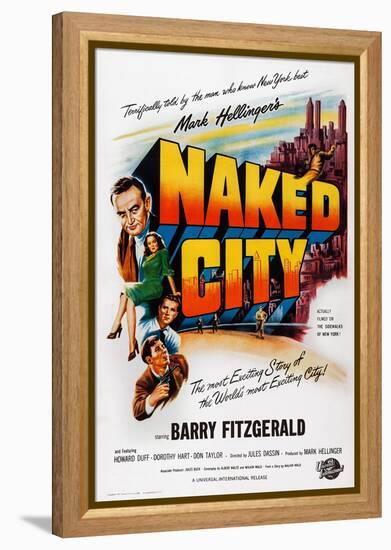 The Naked City-null-Framed Stretched Canvas