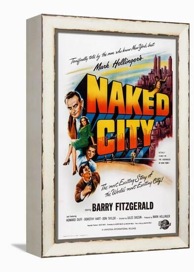 The Naked City-null-Framed Stretched Canvas